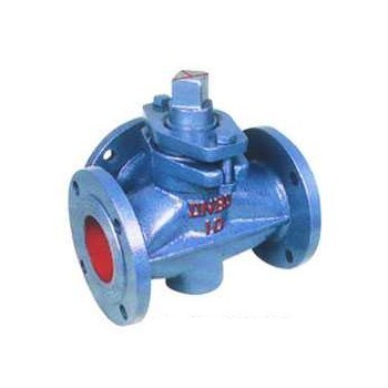 供应美科X44W-10三通铸铁旋塞阀 阀门工厂-厦门市福厦美科阀门